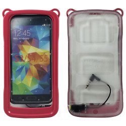 Galaxy S5, S4, S3, S2 Waterproof Crystal Clear Hard Case (Hot Pink)